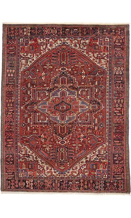 10 x 13 Vintage Heriz Rug 76322