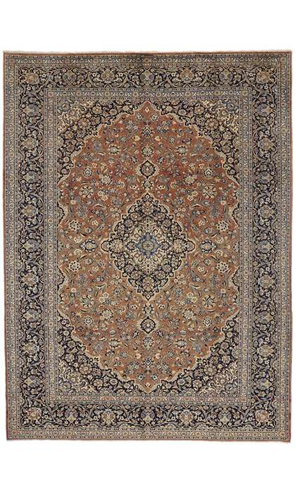 9 x 13 Vintage Kashan Rug 76325