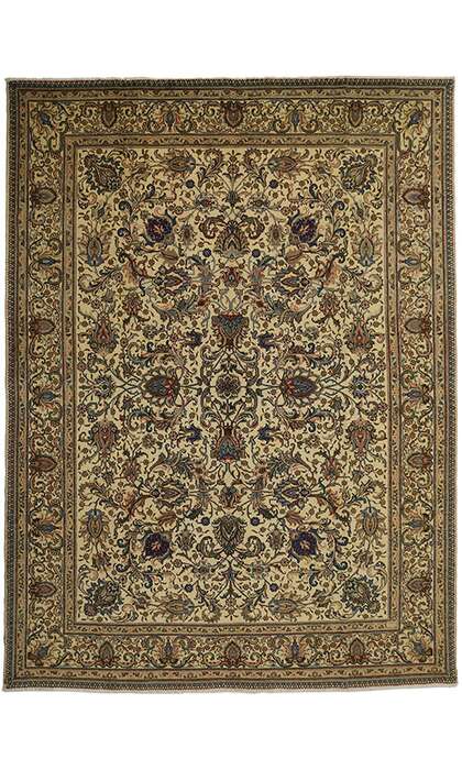 9 x 13 Vintage Tabriz Rug 76412