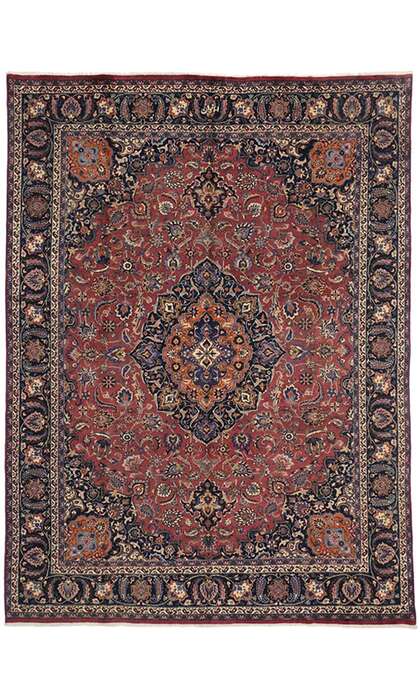 10 x 13 Vintage Mashad Rug 76419