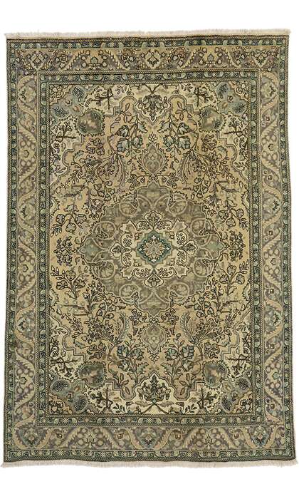 6 x 10 Vintage Tabriz Rug 76453