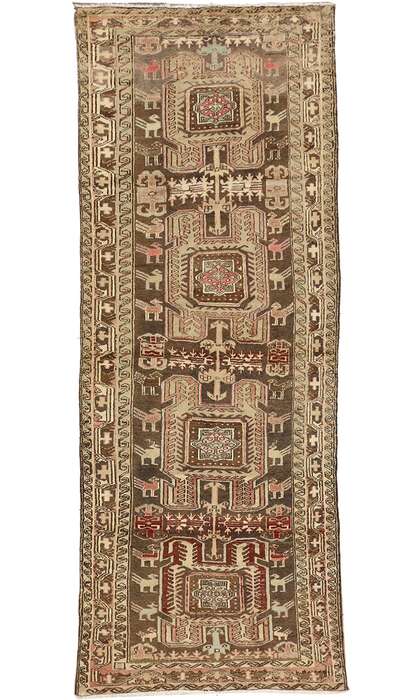 4 x 10 Vintage Azerbaijan Rug 76524