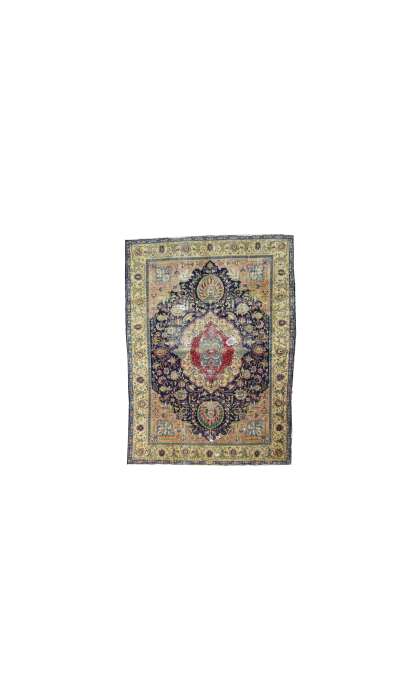 9 x 12 Antique Persian Tabriz Rug 76578