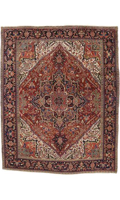 10 x 13 Antique Heriz Rug 76651