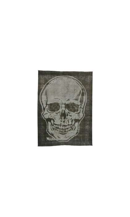 9 x 12 Vintage Overdyed Skull Rug 80251