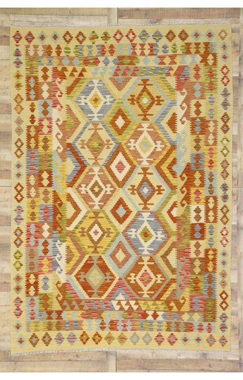 7 x 10 Vintage Afghan Kilim Rug 80132