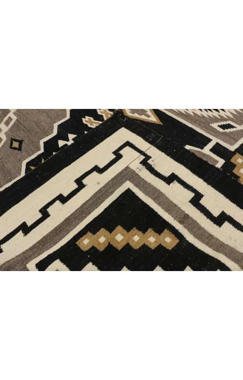 6 x 10 Antique Two Gray Hills Navajo Rug 77275