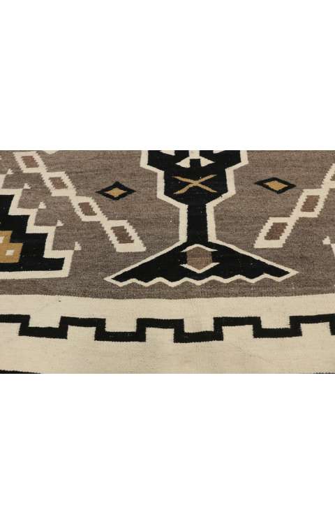 6 x 10 Antique Two Gray Hills Navajo Rug 77275