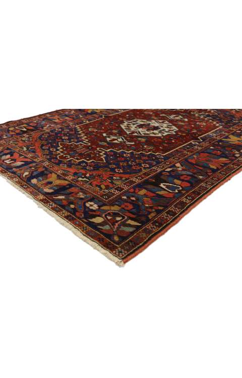 5 x 6 Antique Persian Bakhtiari Rug 76853 corner