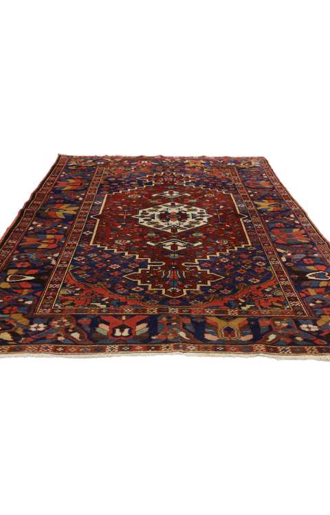 5 x 6 Antique Persian Bakhtiari Rug 76853 floor