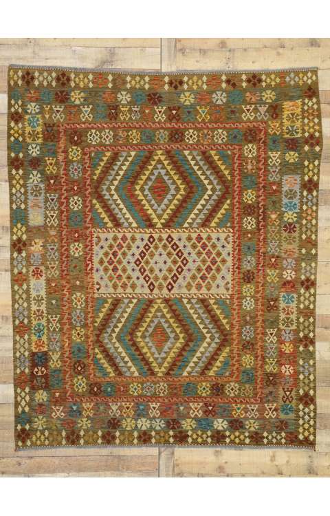 6 x 7 Vintage Afghan Kilim Rug 80151