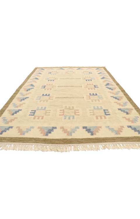 6 x 8 Vintage Swedish Kilim Rug 77404