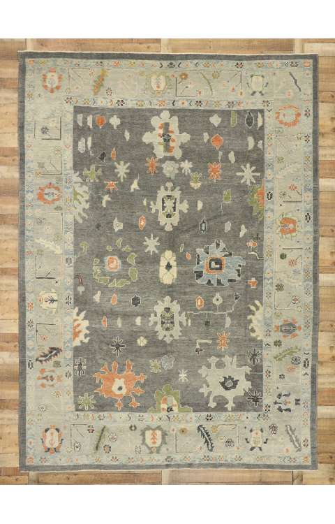 9 x 12 Contemporary Turkish Oushak Rug 52829