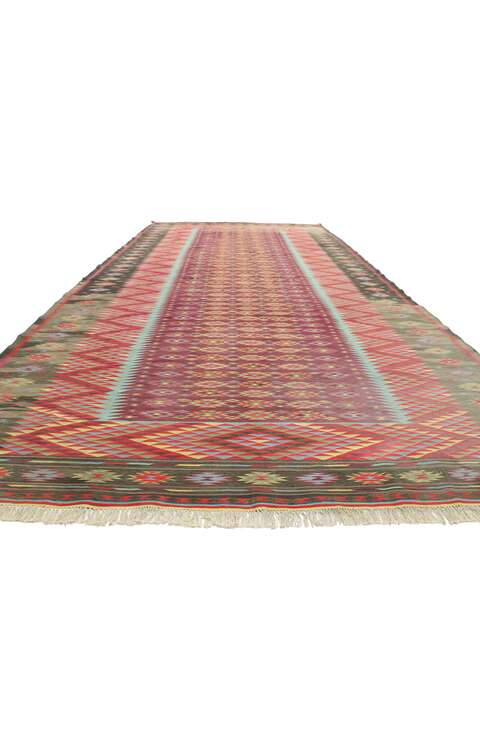10 x 21 Vintage Indian Dhurrie Rug 77540