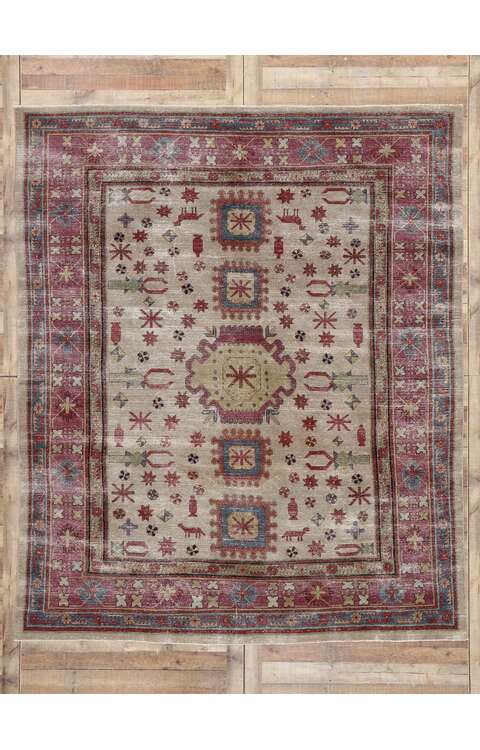 8 x 10 Vintage Persian Khotan Rug 53247