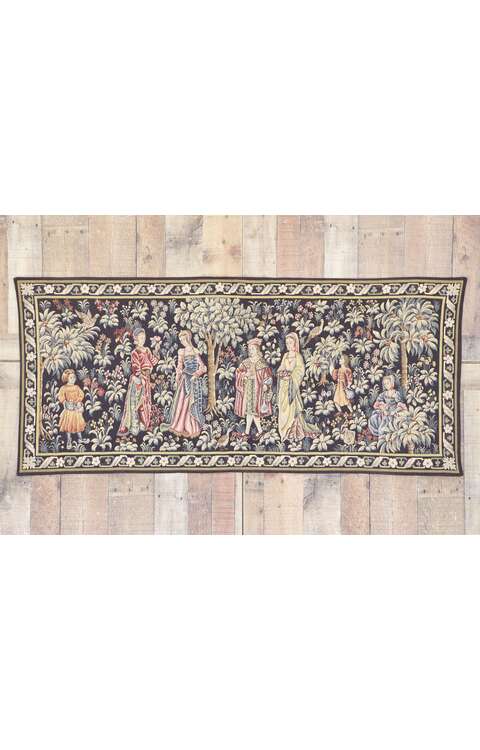2 x 5 Vintage French Medieval Tapestry 77769