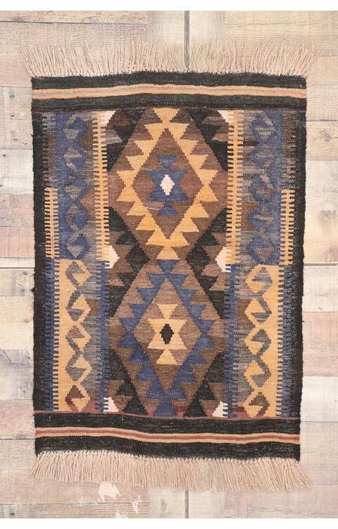 2 x 3 Vintage Afghan Maimana Kilim Rug 77876