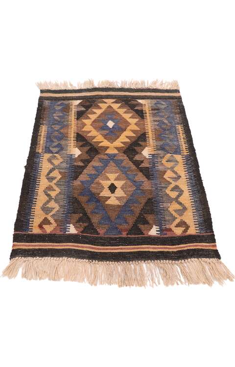 2 x 3 Vintage Afghan Maimana Kilim Rug 77876