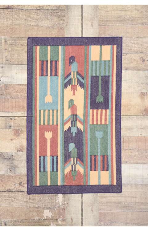 2 x 3 Vintage Indian Dhurrie Rug 77912