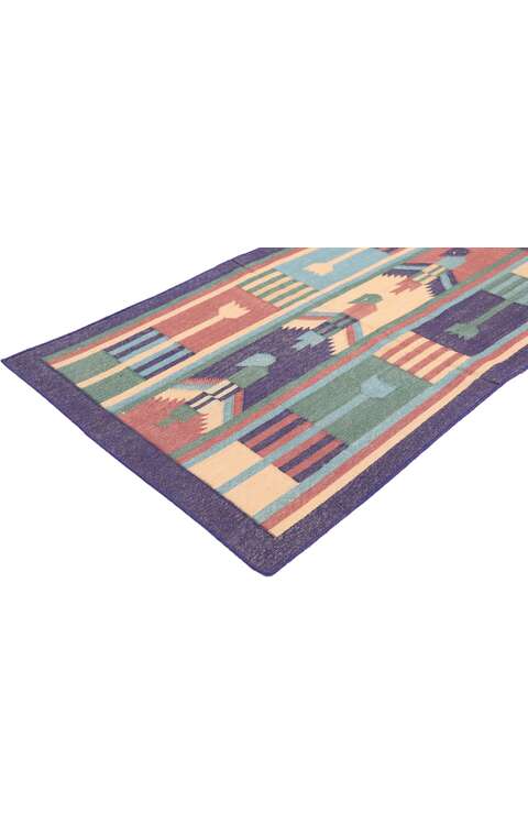 2 x 3 Vintage Indian Dhurrie Rug 77912
