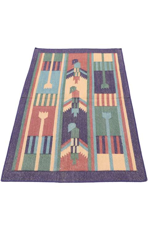 2 x 3 Vintage Indian Dhurrie Rug 77912