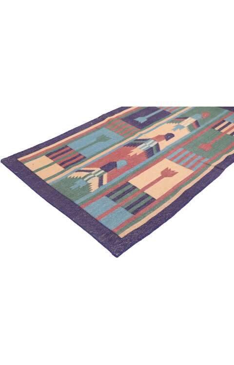2 x 3 Vintage Indian Dhurrie Rug 77913