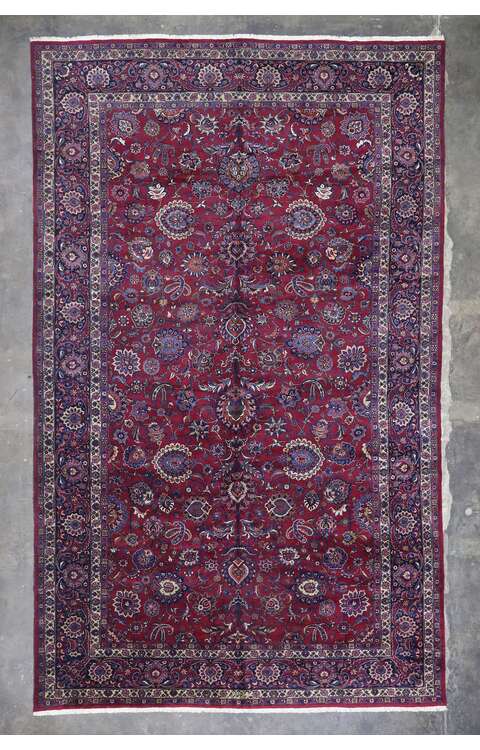 12 x 20 Antique Persian Mashhad Rug 78066