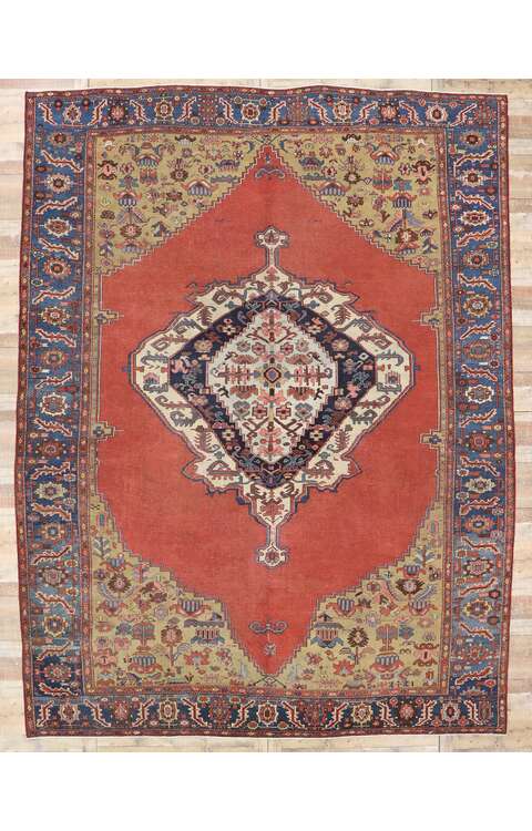 11 x 15 Antique Persian Bakshaish Rug 78085