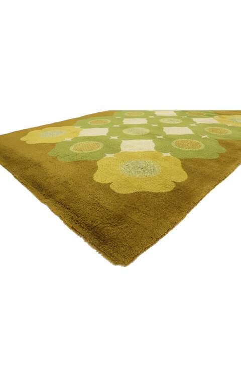 7 x 10 Vintage German Herforder Teppiche Rug with Mid-Century Modern Style 78106