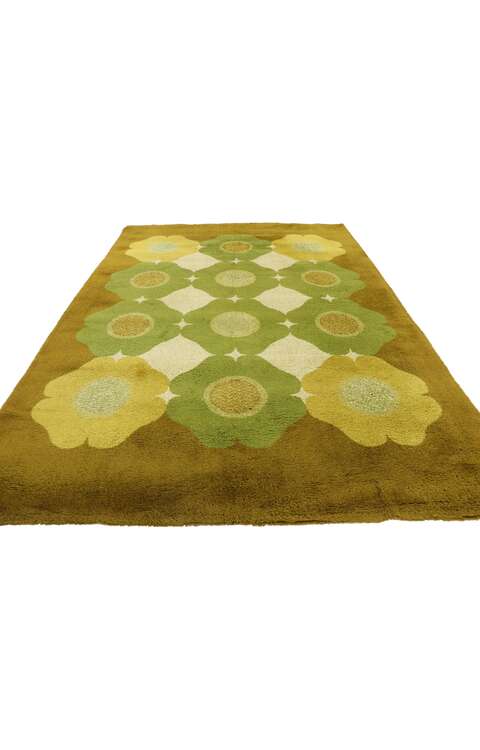 7 x 10 Vintage German Herforder Teppiche Rug with Mid-Century Modern Style 78106