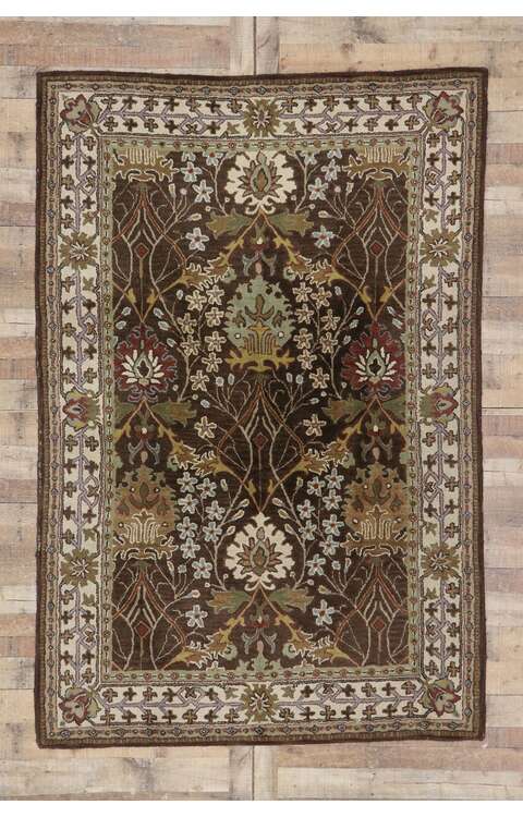6 x 9 Vintage American Hooked Rug 78115
