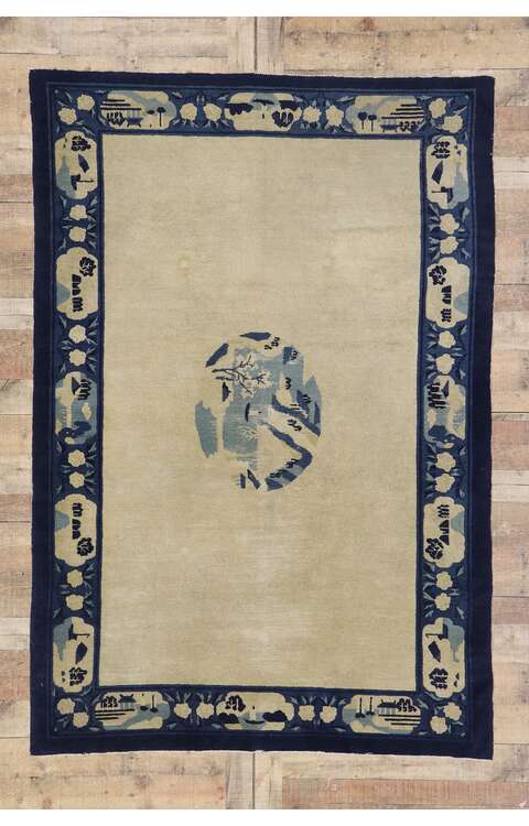 5 x 8 Vintage Chinese Peking Pictorial Rug 78124