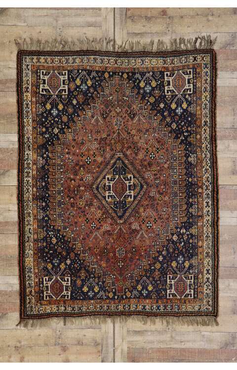 5 x 7 Antique Persian Shiraz Rug 21686