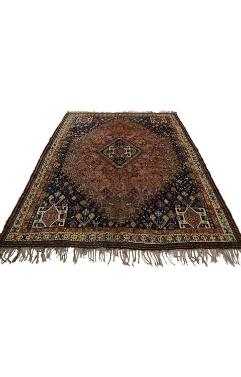 5 x 7 Antique Persian Shiraz Rug 21686