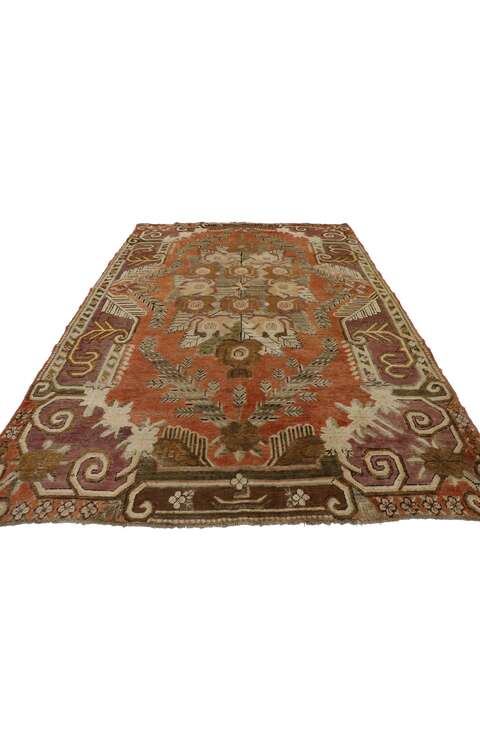 6 x 9 Antique Persian Khotan Rug 78149