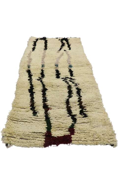 3 x 5 Vintage Berber Moroccan Rug with Tribal Style 21548