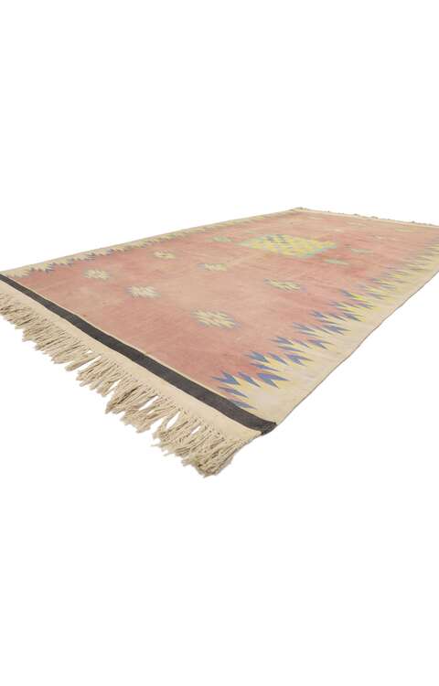 6 x 11 Vintage Afghan Dhurrie Rug 78006