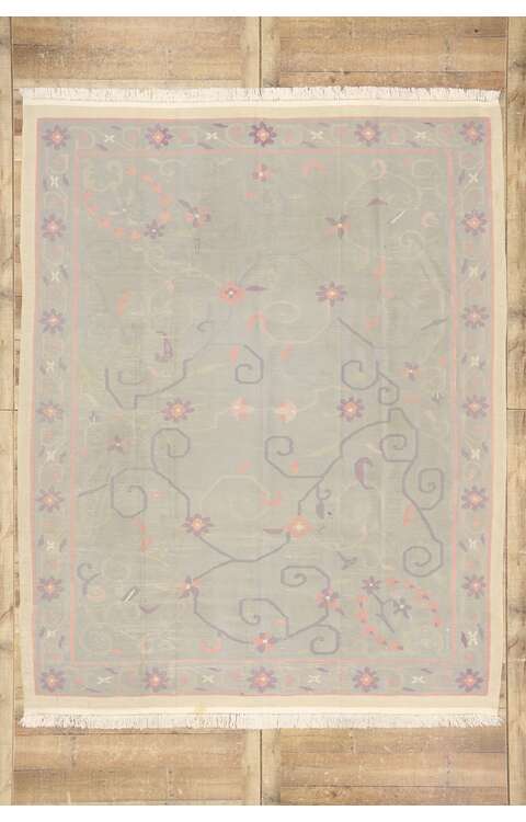 8 x 10 Vintage Indian Dhurrie Rug 78007
