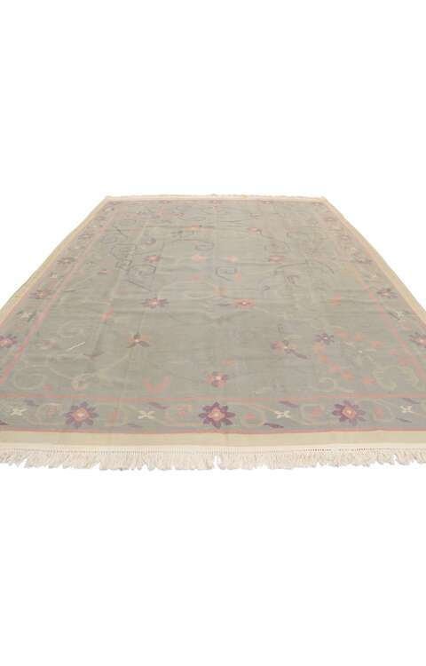 8 x 10 Vintage Indian Dhurrie Rug 78007