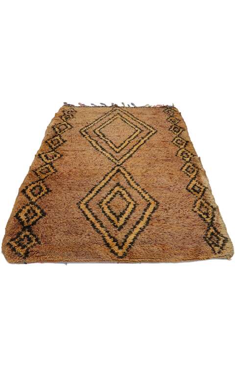4 x 6  Vintage Berber Moroccan Rug with Tribal Style 21600