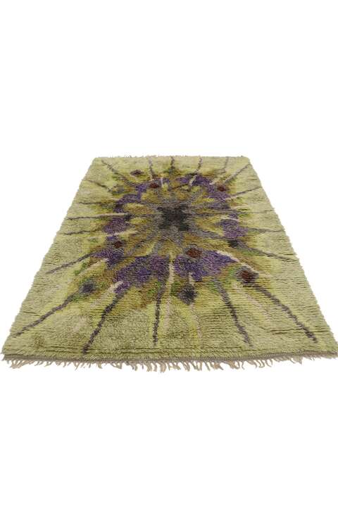 5 x 7 Vintage Swedish Rya Rug by Ingrid Jagarz 78142