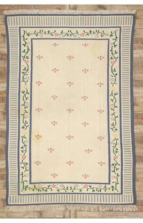 6 x 9 Vintage Indian Dhurrie Rug 779346 x 9 Vintage Indian Dhurrie Rug 77934