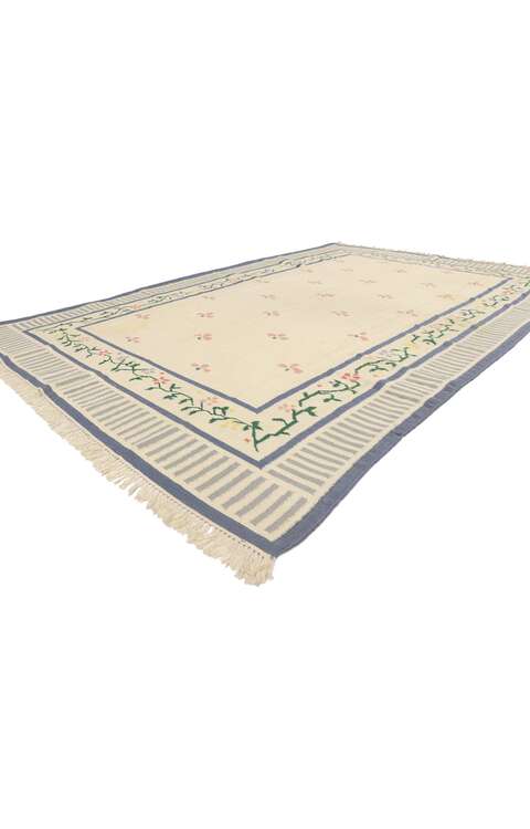 6 x 9 Vintage Indian Dhurrie Rug 77934