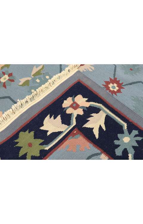 4 x 6 Vintage Romanian Floral Kilim Rug with Folk Art Cottage Style 77991
