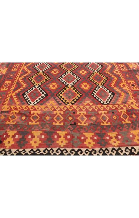 9 x 14 Vintage Afghan Maimana Kilim Rug 78008