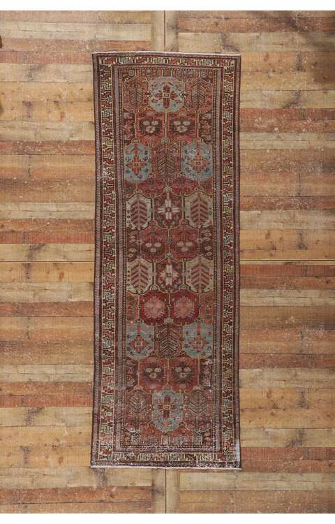 3 x 9 Antique Persian Bakhtiari Runner 60974