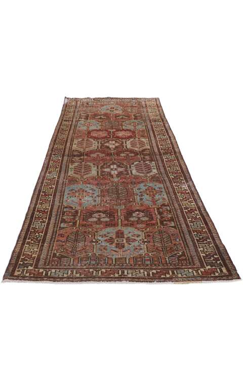 3 x 9 Antique Persian Bakhtiari Runner 60974