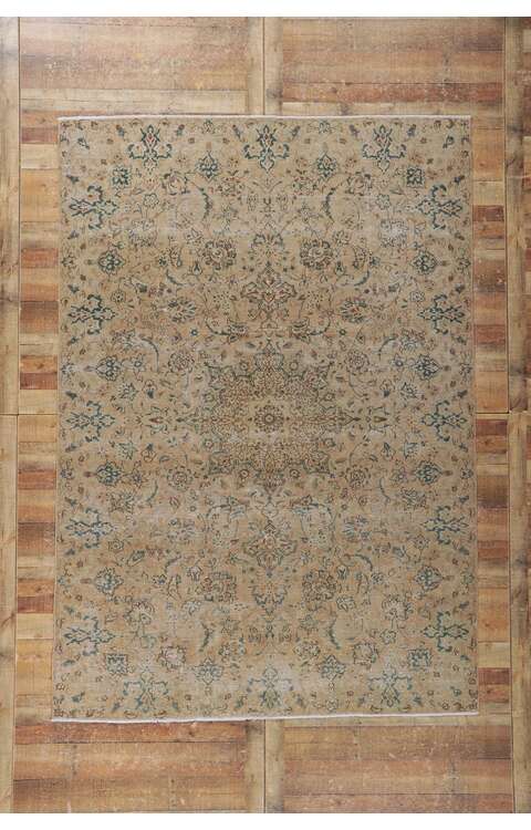 7 x 10 Vintage Persian Isfahan Rug 60994