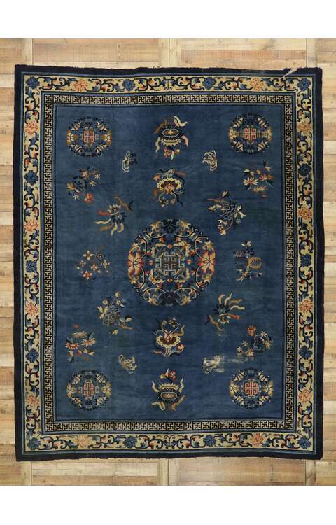 9 x 11 Antique Peking Chinese Rug 77544