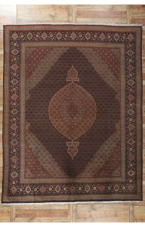 10 x 13 Vintage Persian Tabriz Rug 61005